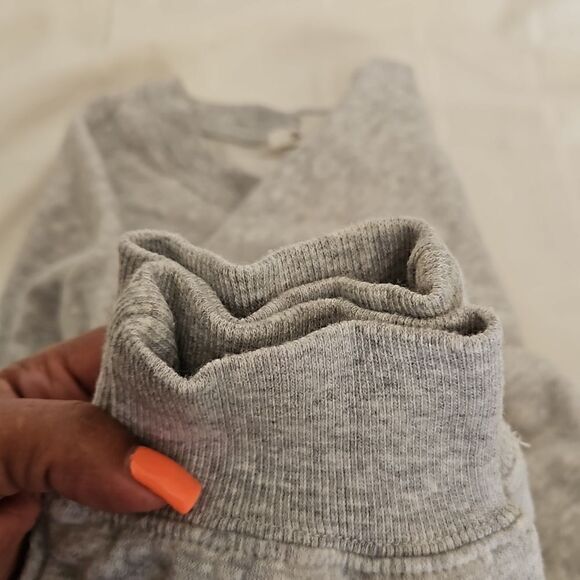 Garage Ladies Crop Sweater With Ruffled Long Sleeves XS Gray - Picture 11 of 16